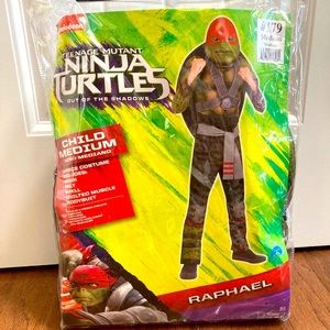 New Ninja Turtles Halloween Costume, Kids Size Med, Raphael